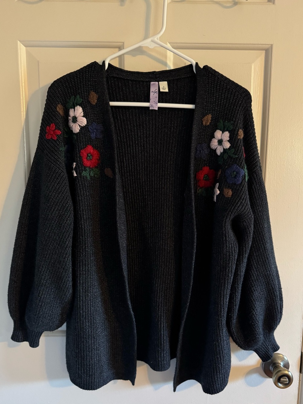 Francesca's Cardigan with Floral Embroidery